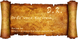 Drávecz Korinna névjegykártya